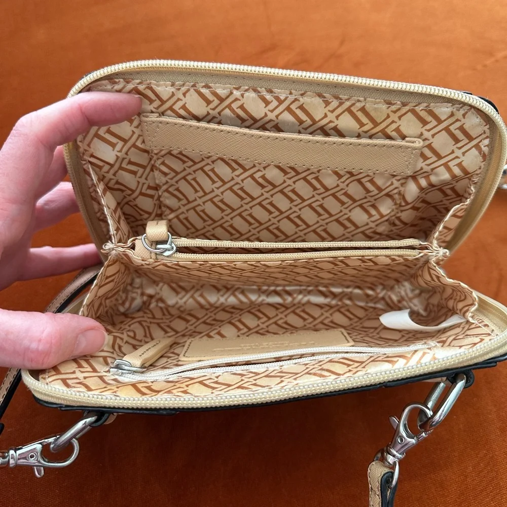 Tignanello Bella Belt Belt in Nude Coated Leather Crossbody Removable Strap